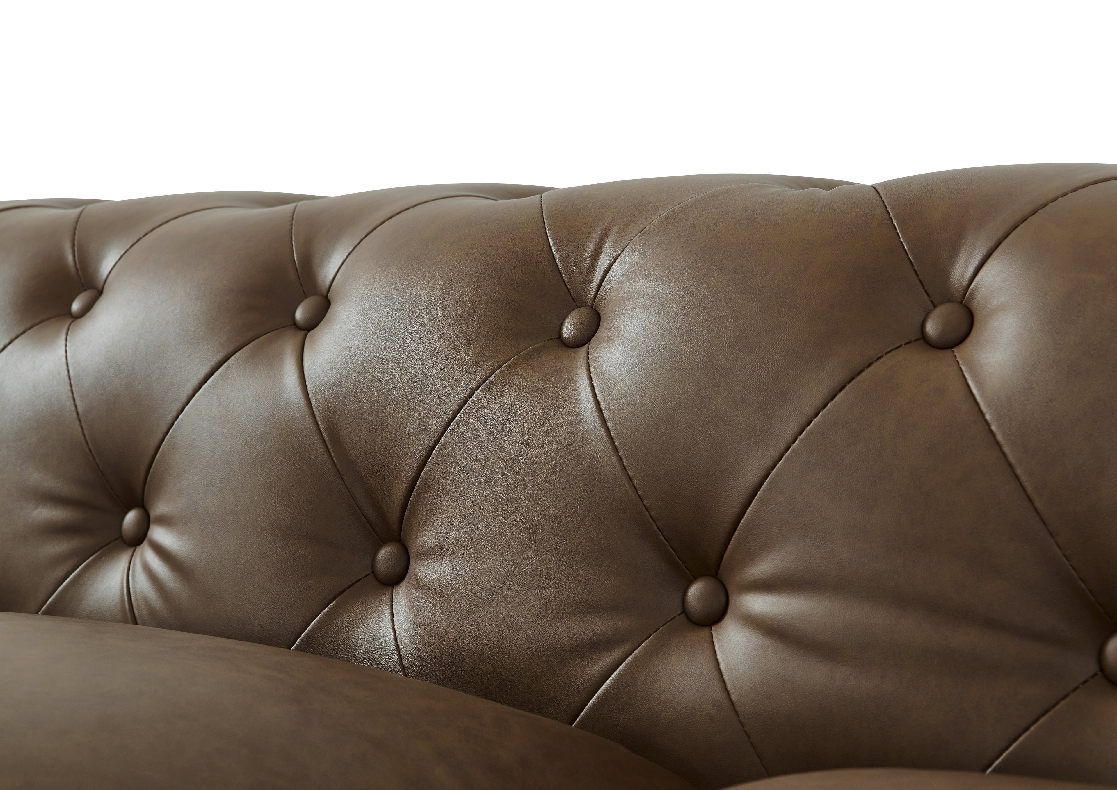 Cornelia Modern Contemporary Eco Leather Sofa - Brown