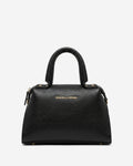 Zita (black) - Italian calf leather women's handbag (with shoulder strap)