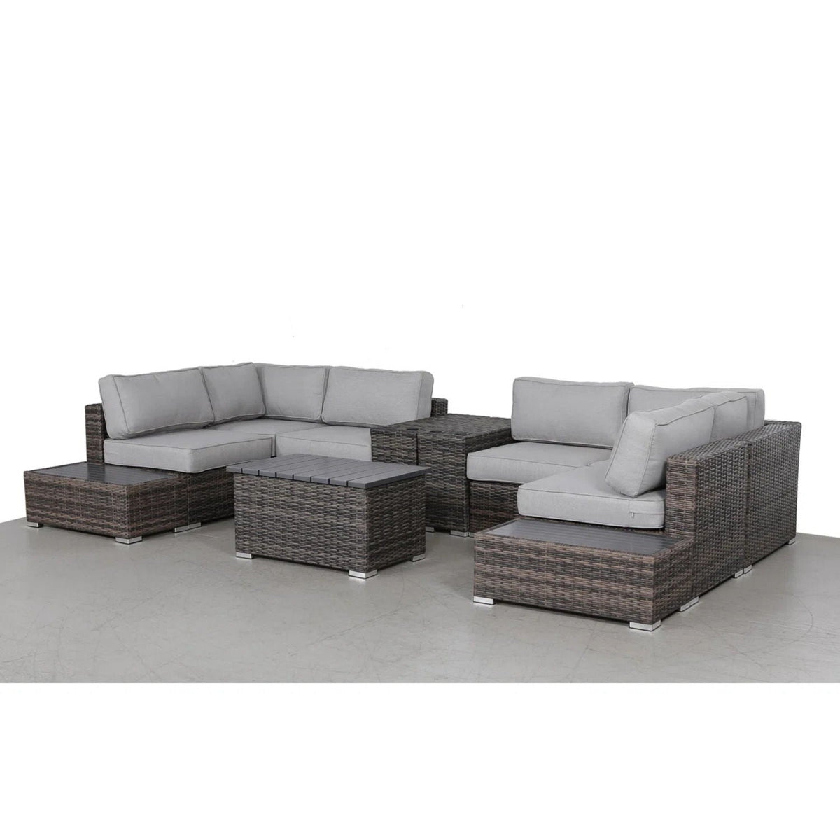 All-Weather Wicker Sectional Seating Group with Cushions