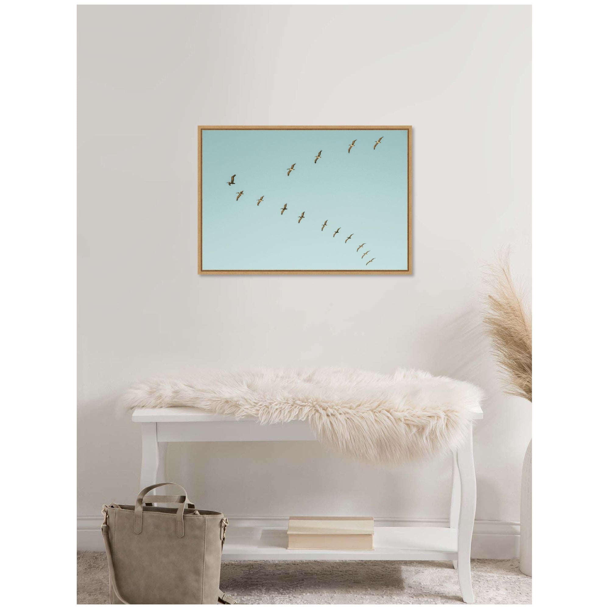 Sylvie Pelican Row #1 Framed Canvas by Alicia Bock