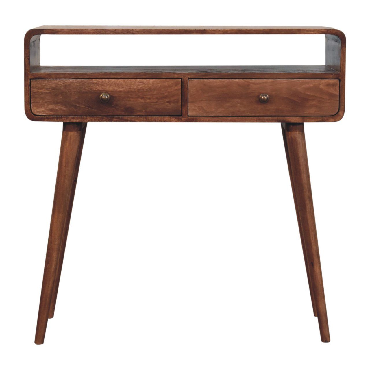 Curved Mango Wood Console Table