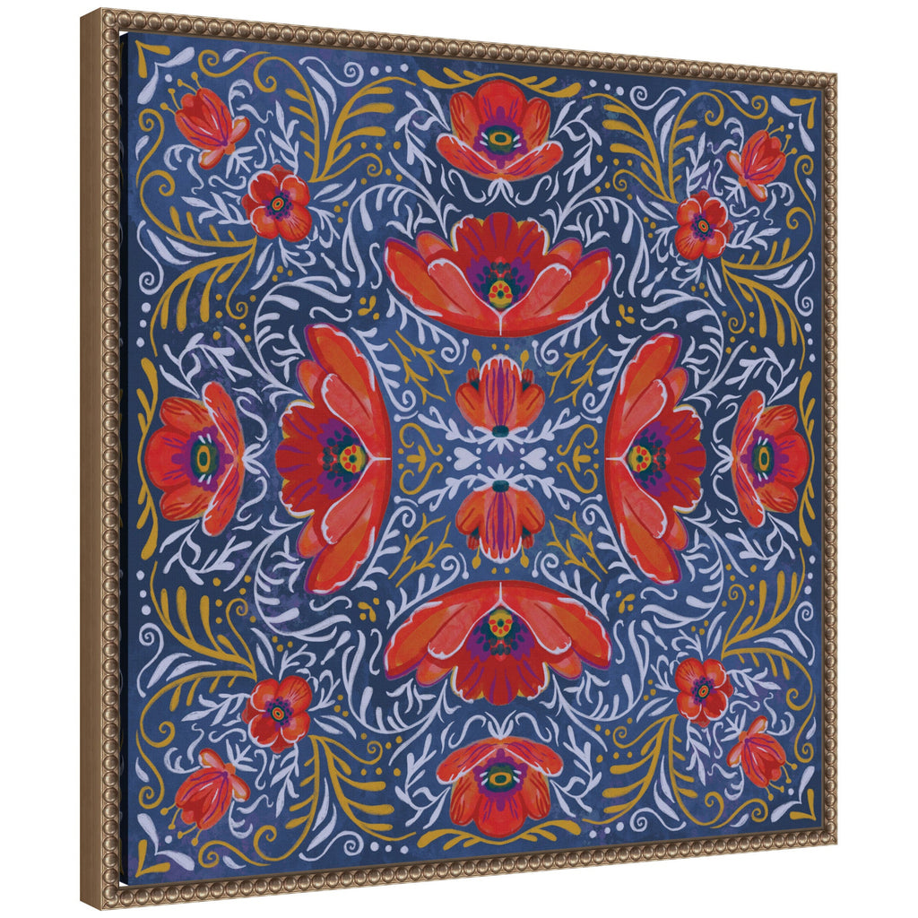 Kaleidoscope Poppies by Lucia Gianello Framed Canvas Wall Art Print
