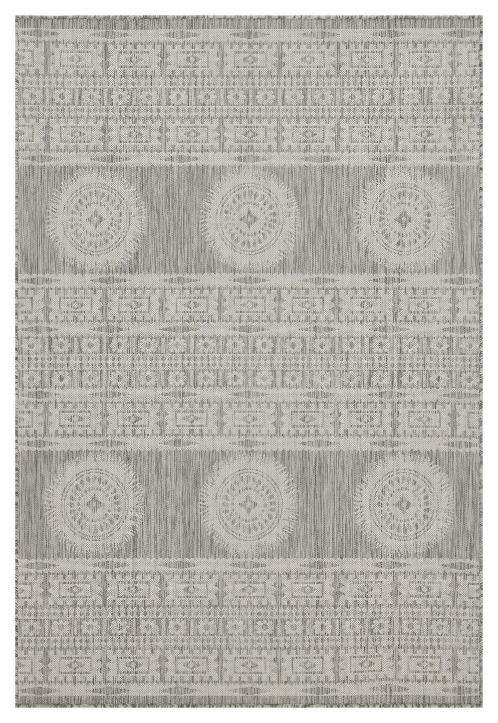 Sunshine 5'3" x 7'3" Indoor/Outdoor Area Rug - Silver
