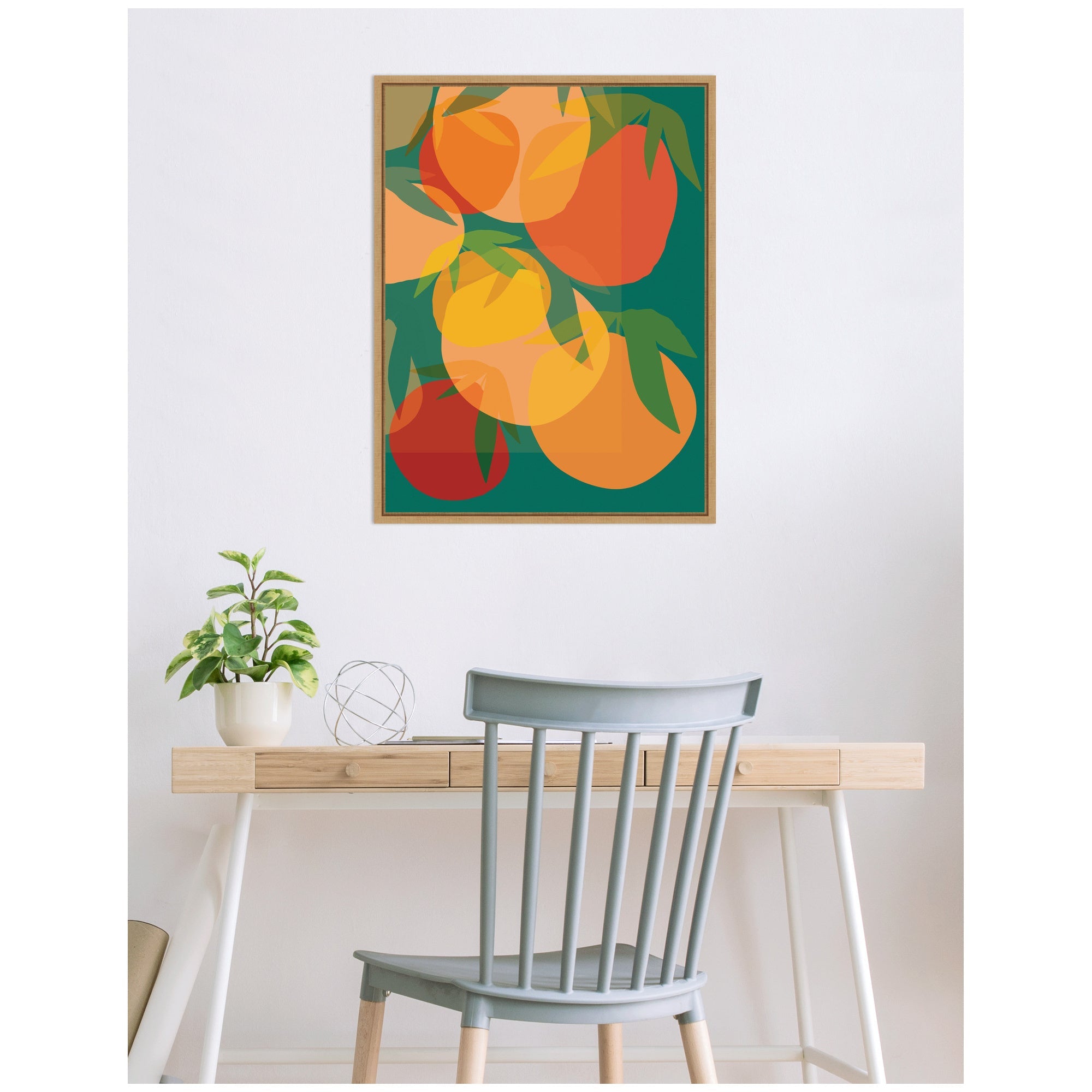 Spring Citrus 2 by Alicia Bock Framed Canvas Wall Art Print