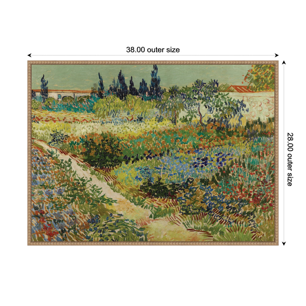 Garden at Arles by Vincent van Gogh by Nostalgia Prints Framed Canvas Wall Art Print