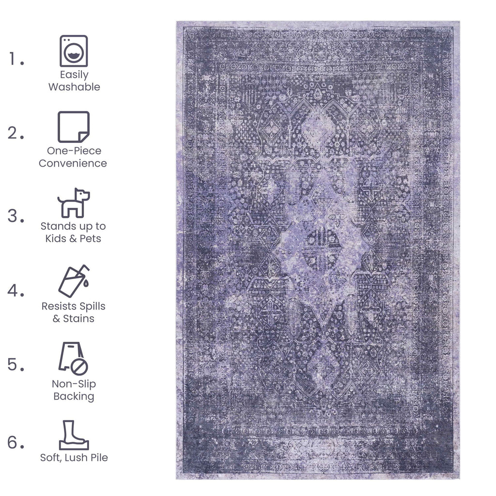 Maval Washable Area Rug