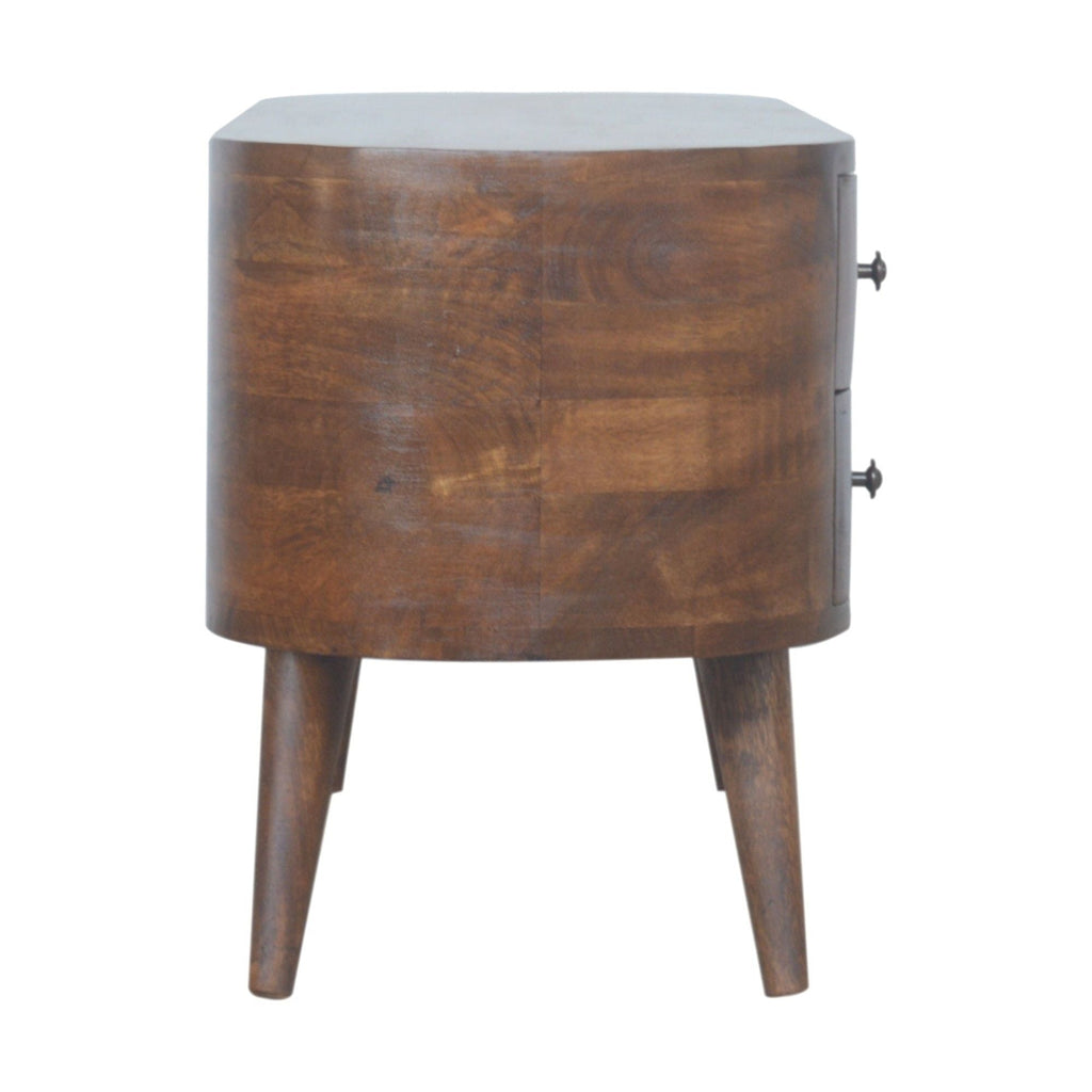 Rounded Mango Wood Media Console