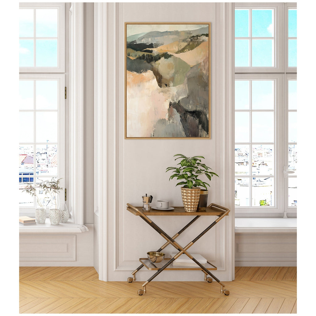 Sylvie Tonal Mountains III Framed Canvas by Amy Lighthall