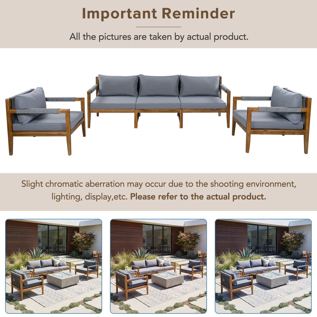3 Piece Outdoor Sectional Sofa Set
