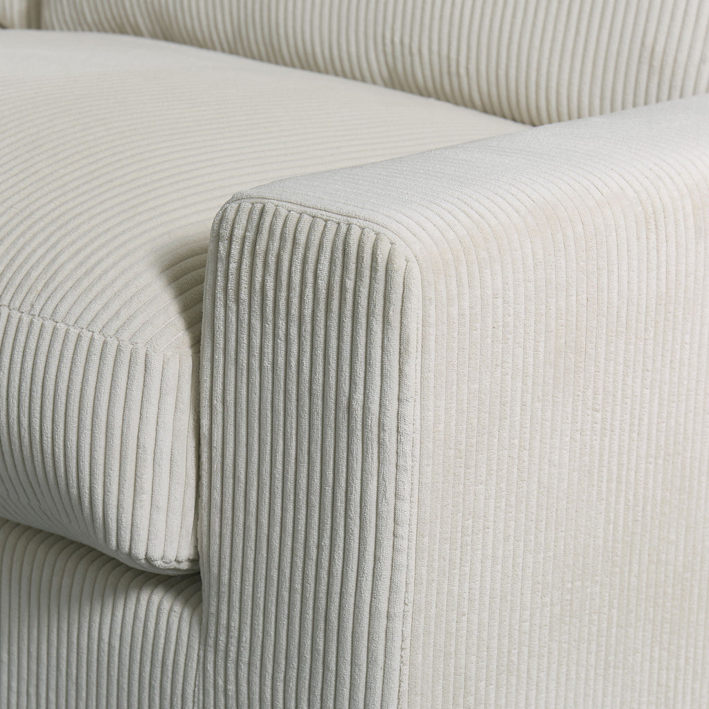 Oversized Modular Sectional Sofa with Two Ottomans — Beige