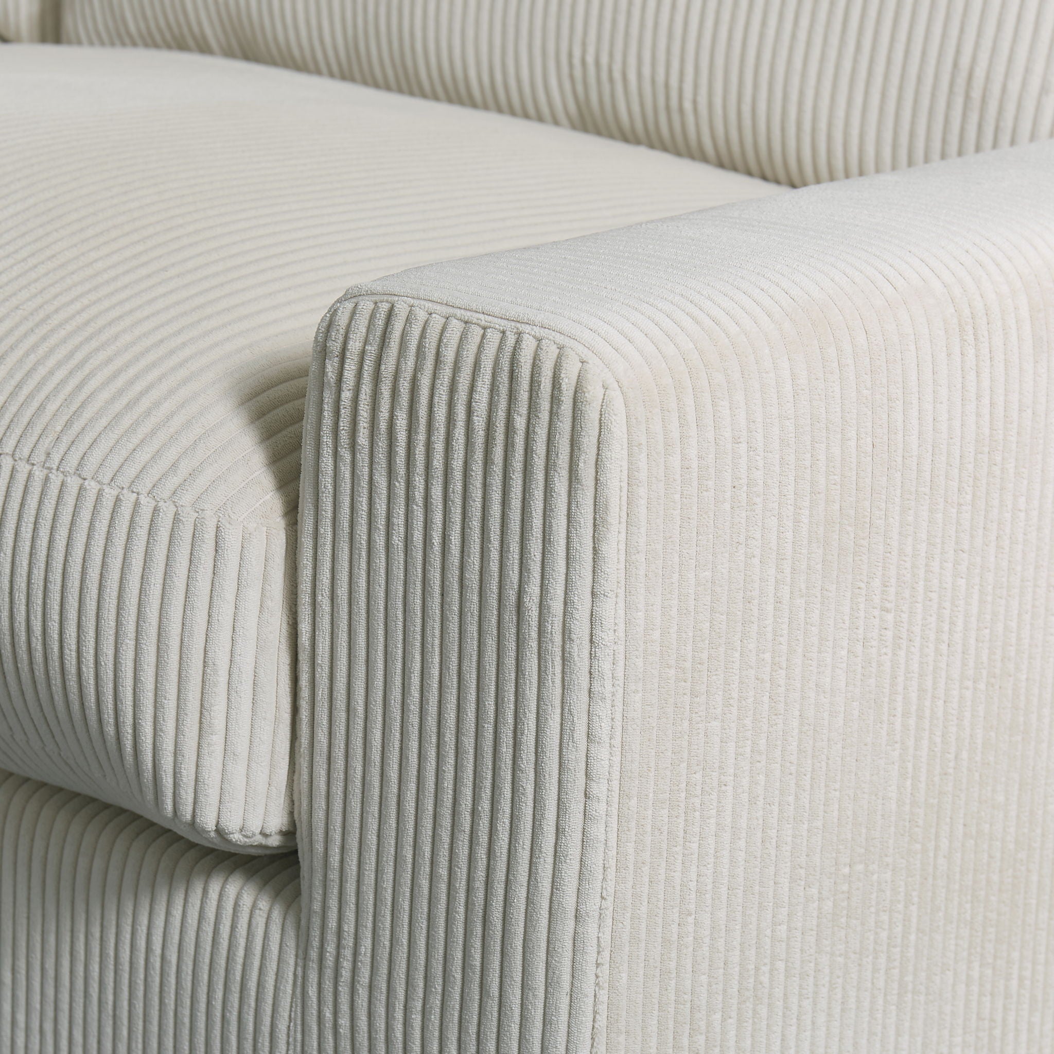 Oversized Modular Sectional Sofa with Two Ottomans — Beige