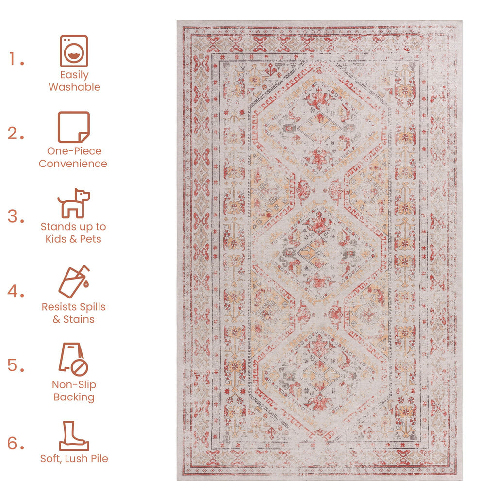 Maval Washable Area Rug