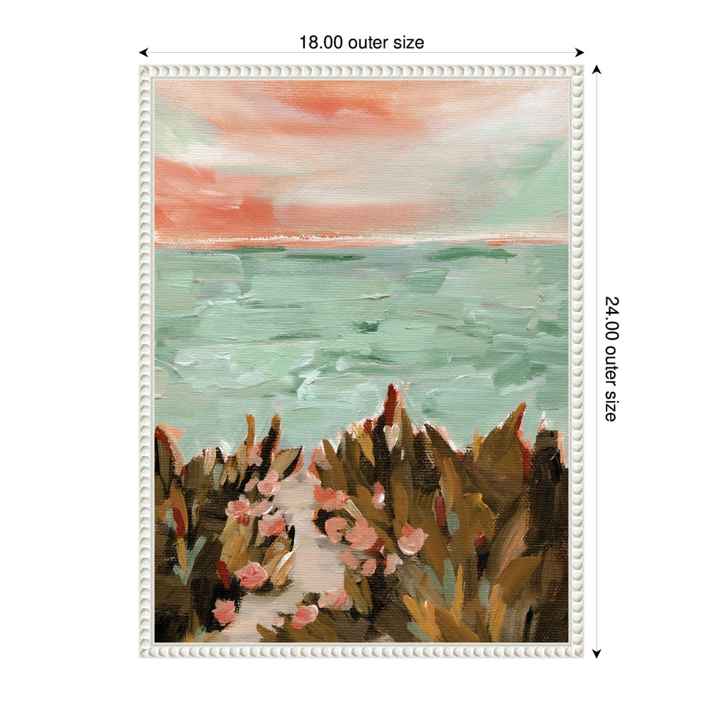 Sylvie Landscape 02 Beach Framed Canvas by Annie Quigley