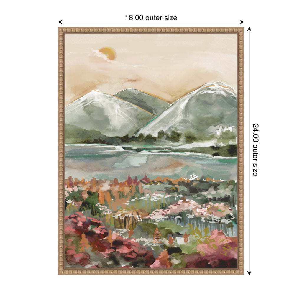 Sylvie Neutral Landscape 03 Framed Canvas by Annie Quigley