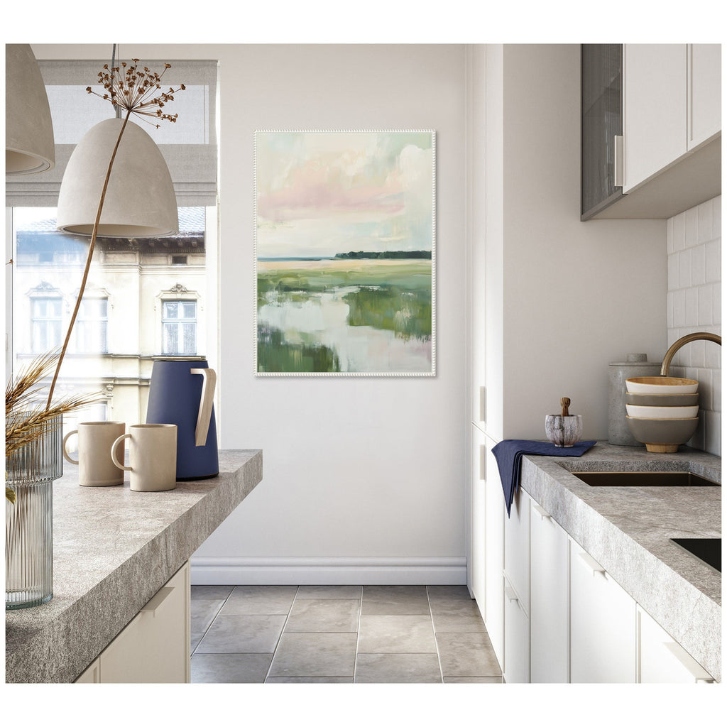 Sylvie Pastel Horizon I Framed Canvas by Amy Lighthall