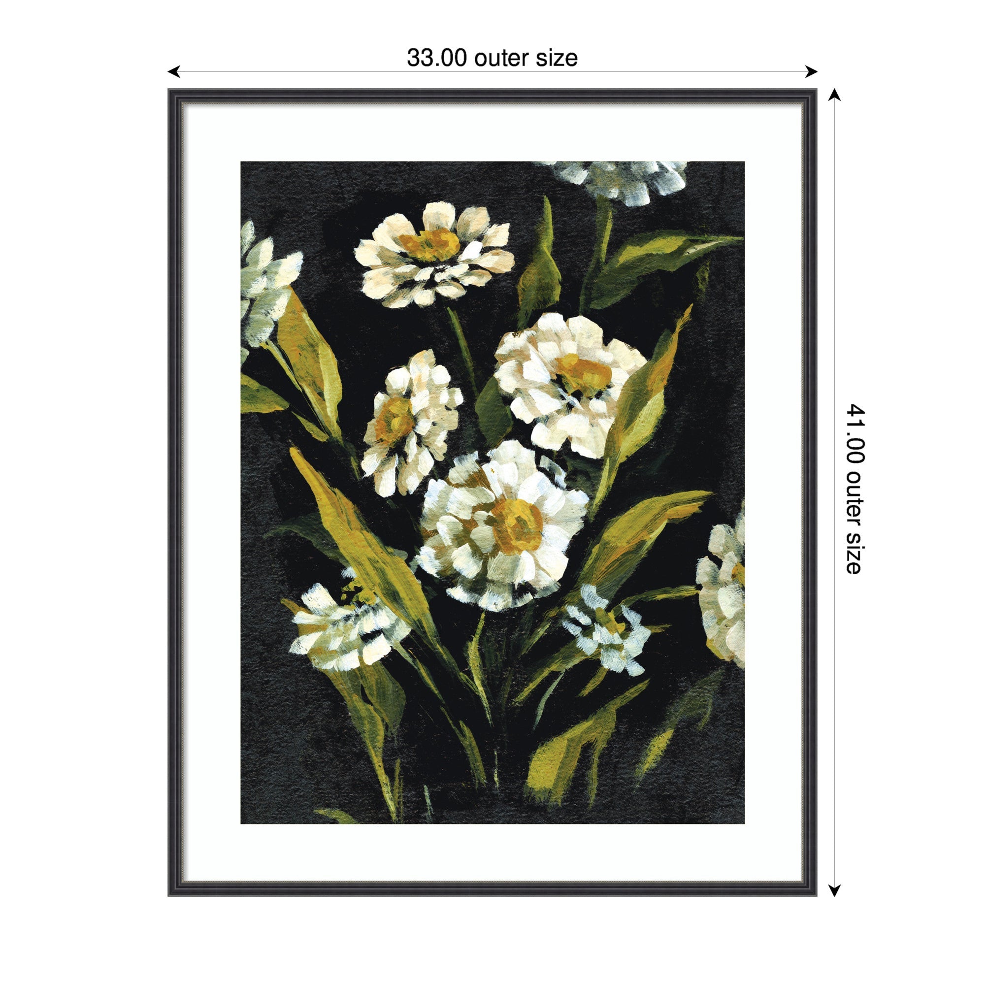Framed Art Moody Floral 1 by Annie Quigley