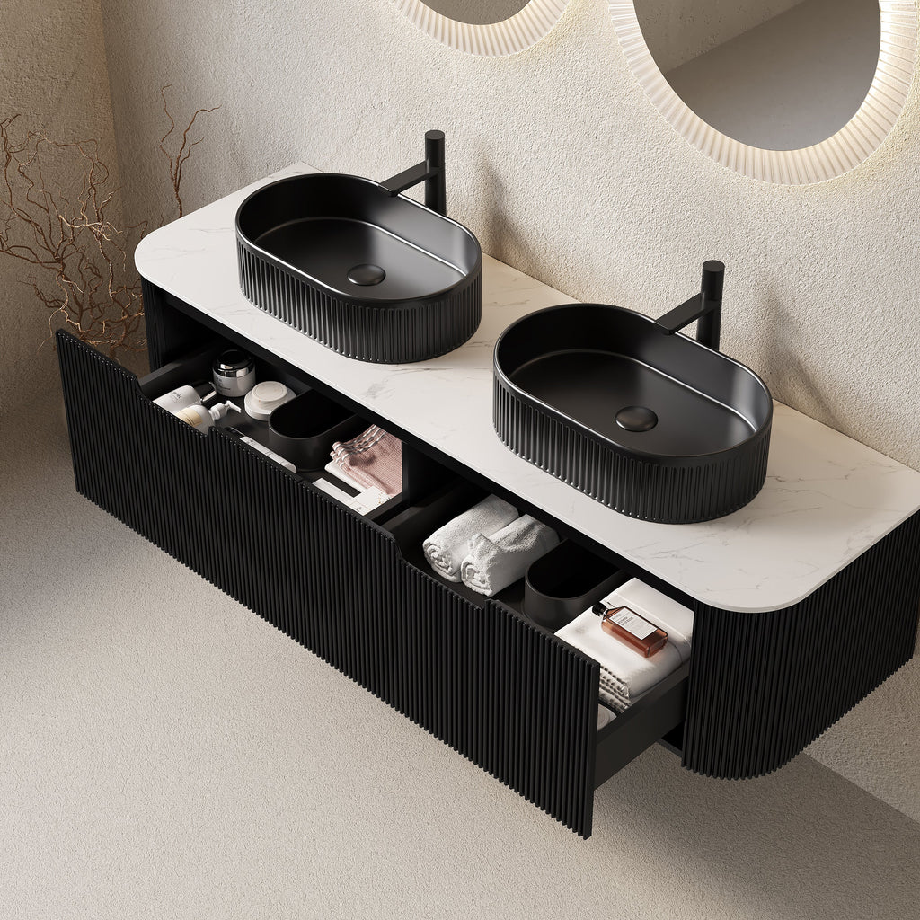 Dina 60-Inch Bathroom Vanity with Ceramic Basin