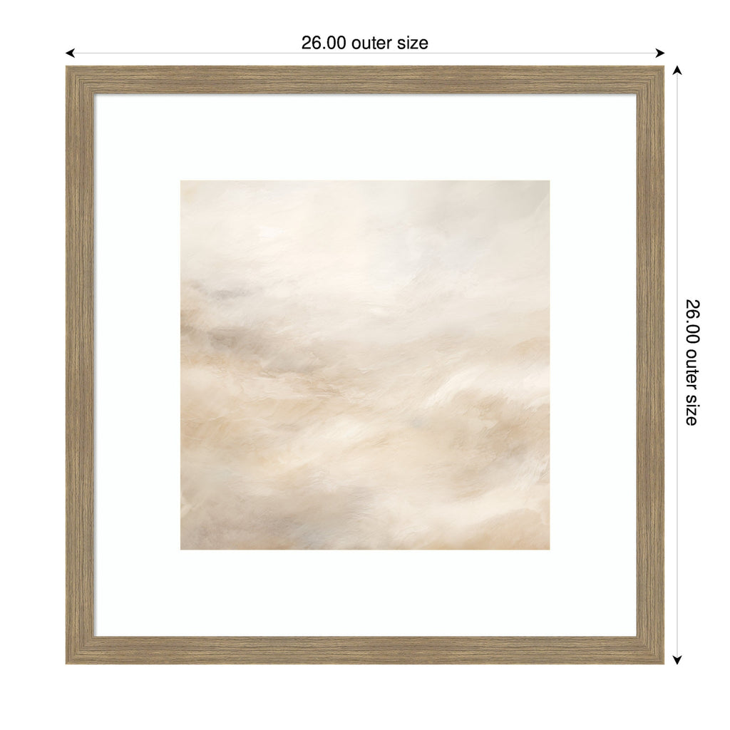 Tonal Abstract Textural White and Beige Light Natural Neutrals by The Creative Bunch Studio Framed Wall Art Print