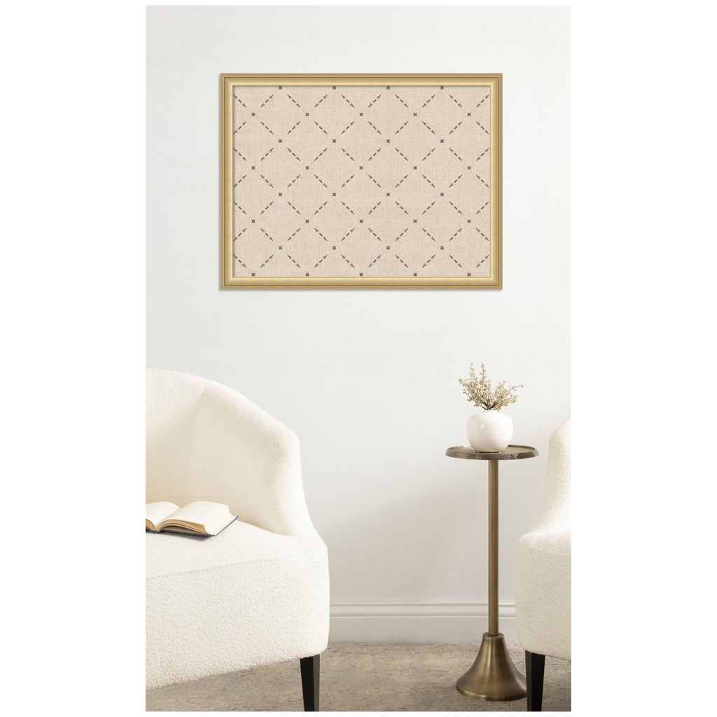 Pinboard Green Lattice Print