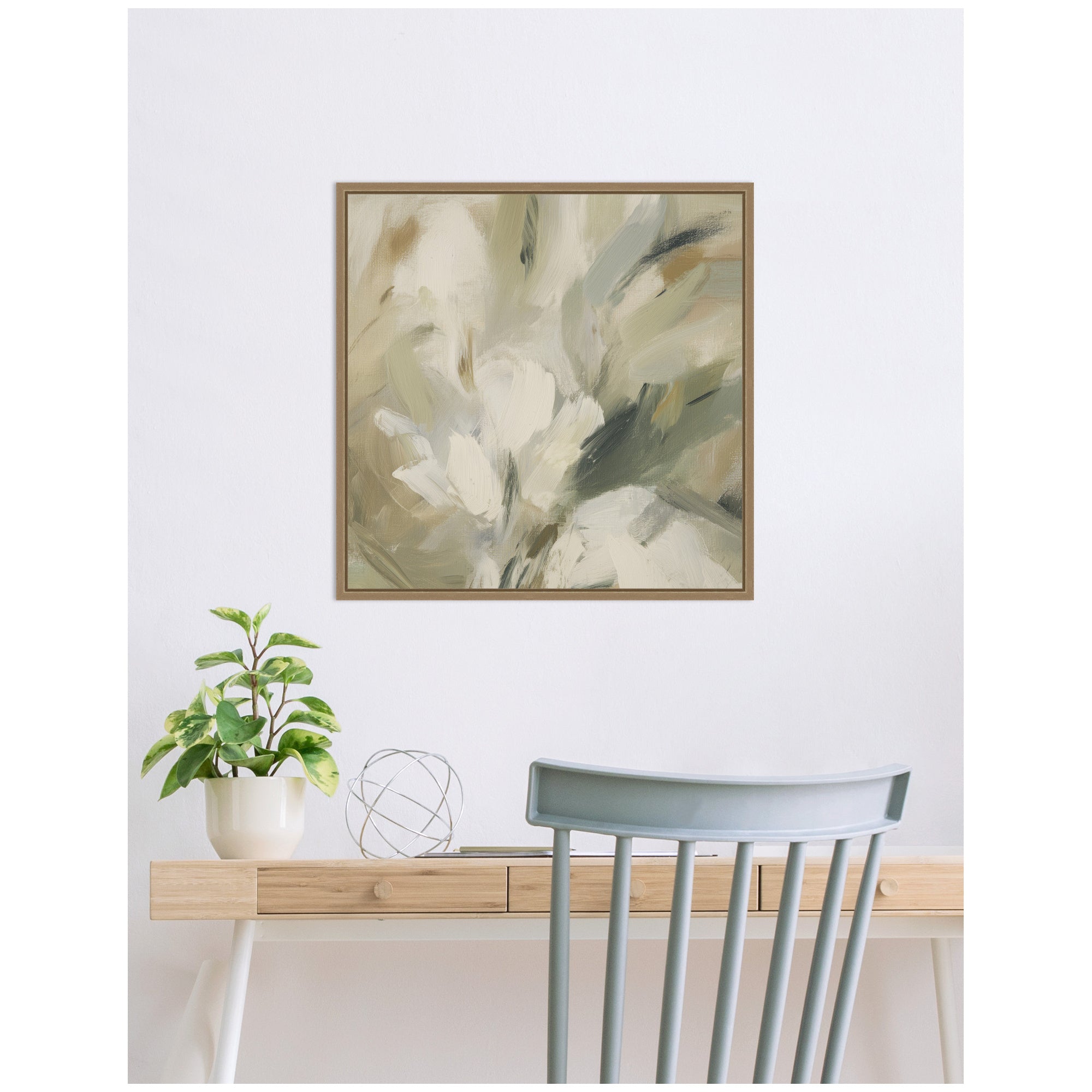 Olive Bloom No. 1 by Amy Lighthall Framed Canvas Wall Art Print