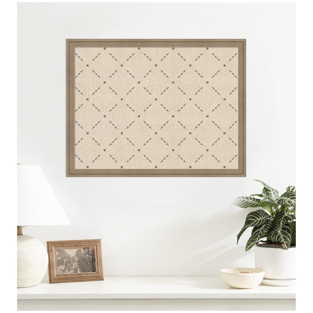 Pinboard Green Lattice Print