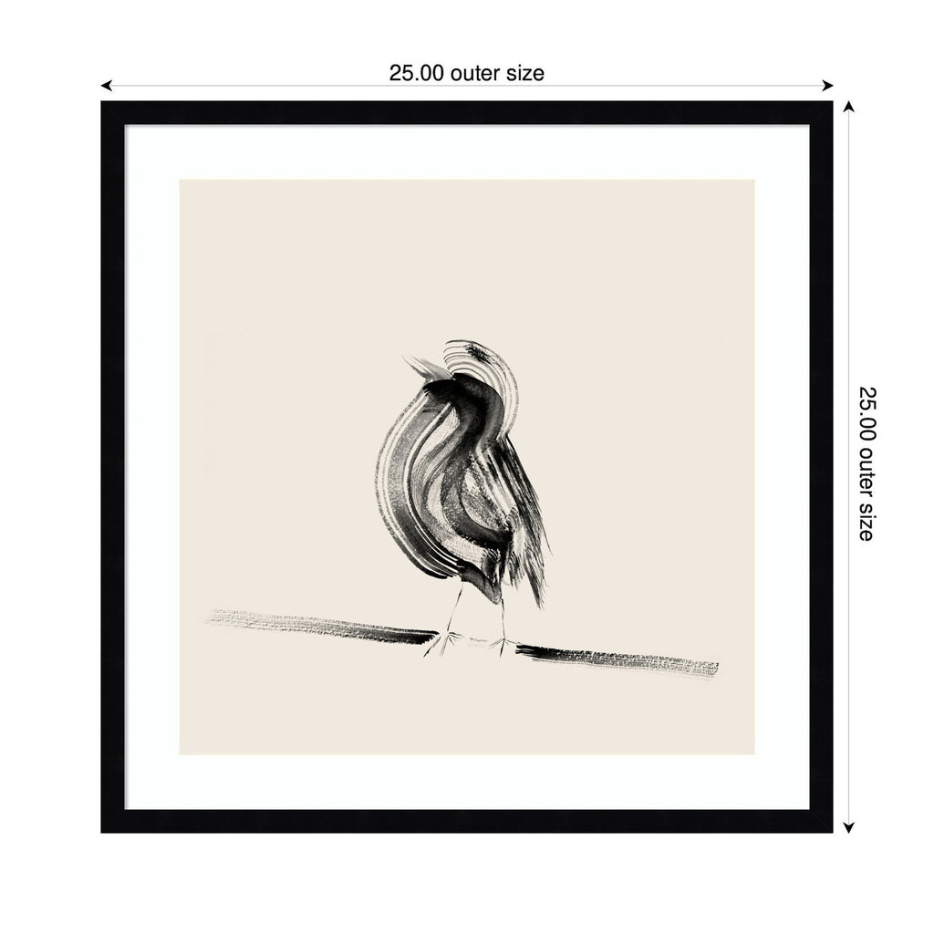 Bird on a Branch by Danushka Abeygoda Framed Wall Art Print