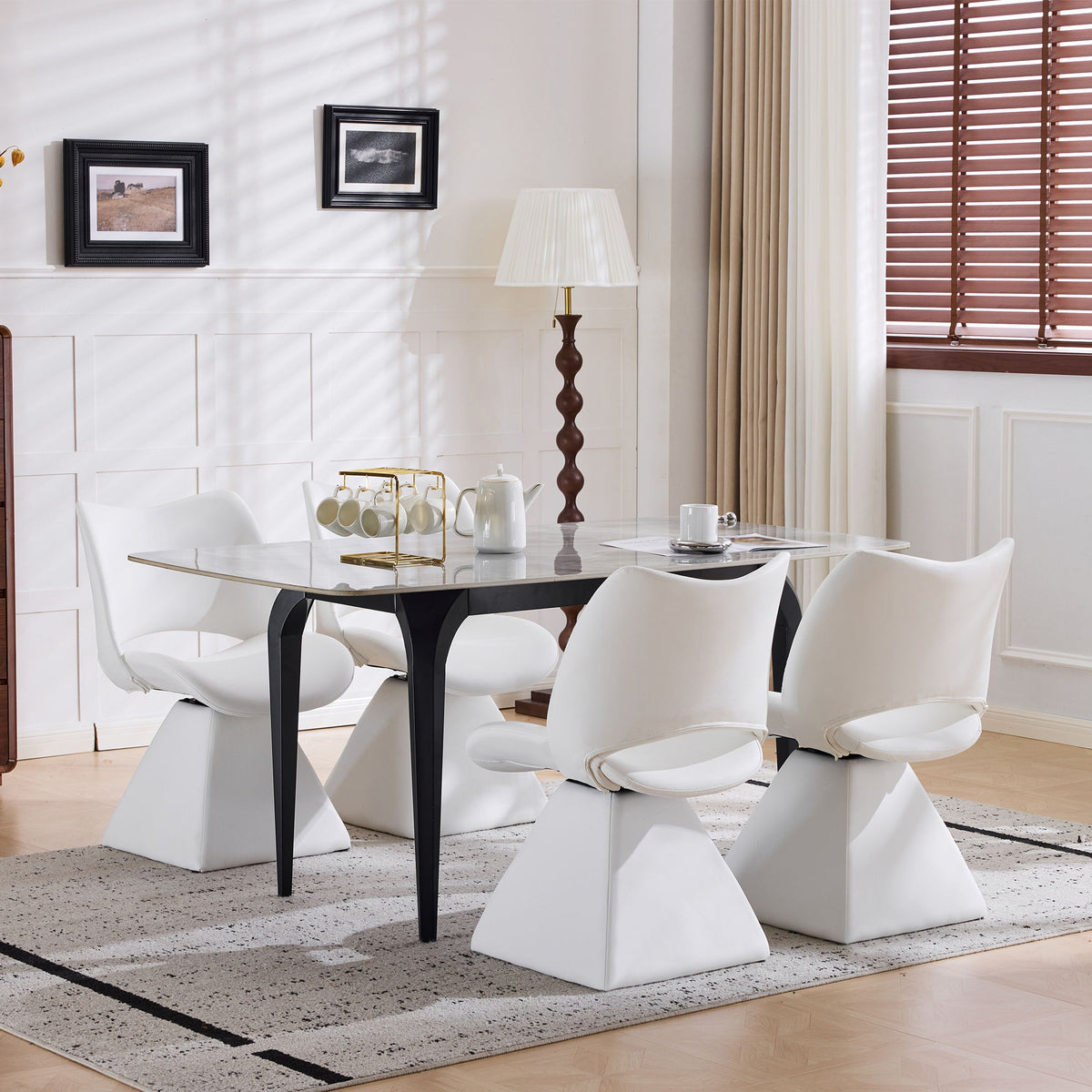 High-Back Swivel Dining Chair