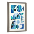 Blue Mid-Century Fish Framed Art