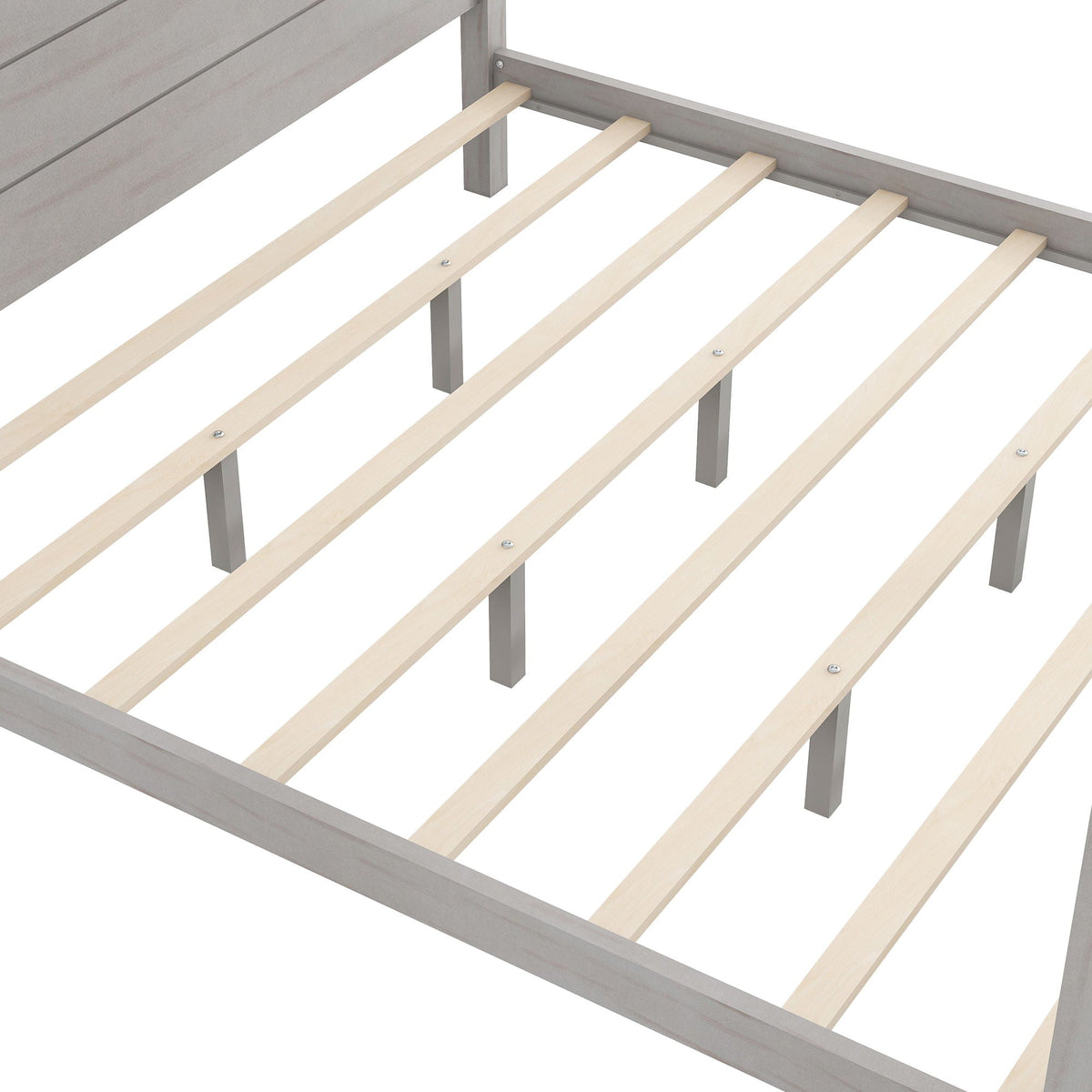 anopy Platform Bed With Headboard And Support Legs