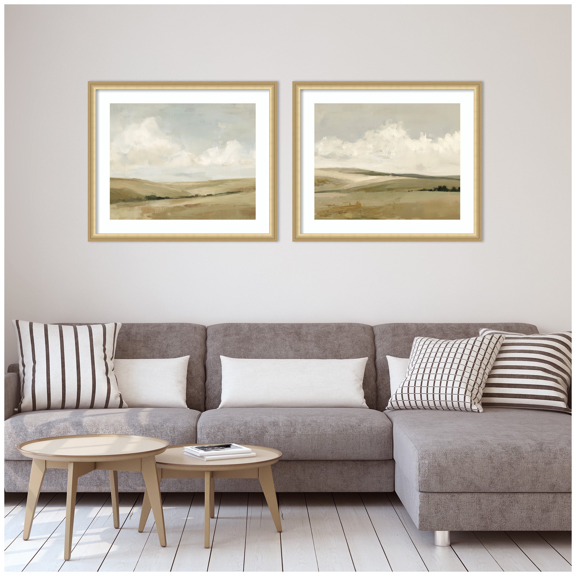Whispering Meadows 2 Piece Framed Wall Art Print Set by Amy Lighthall