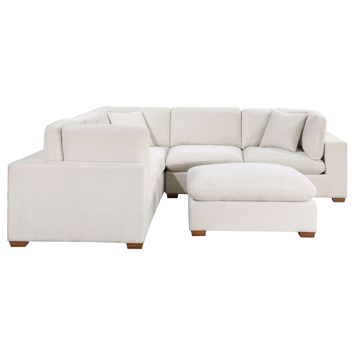 Plush Modular Sectional Sofa — 6-Piece / Ivory