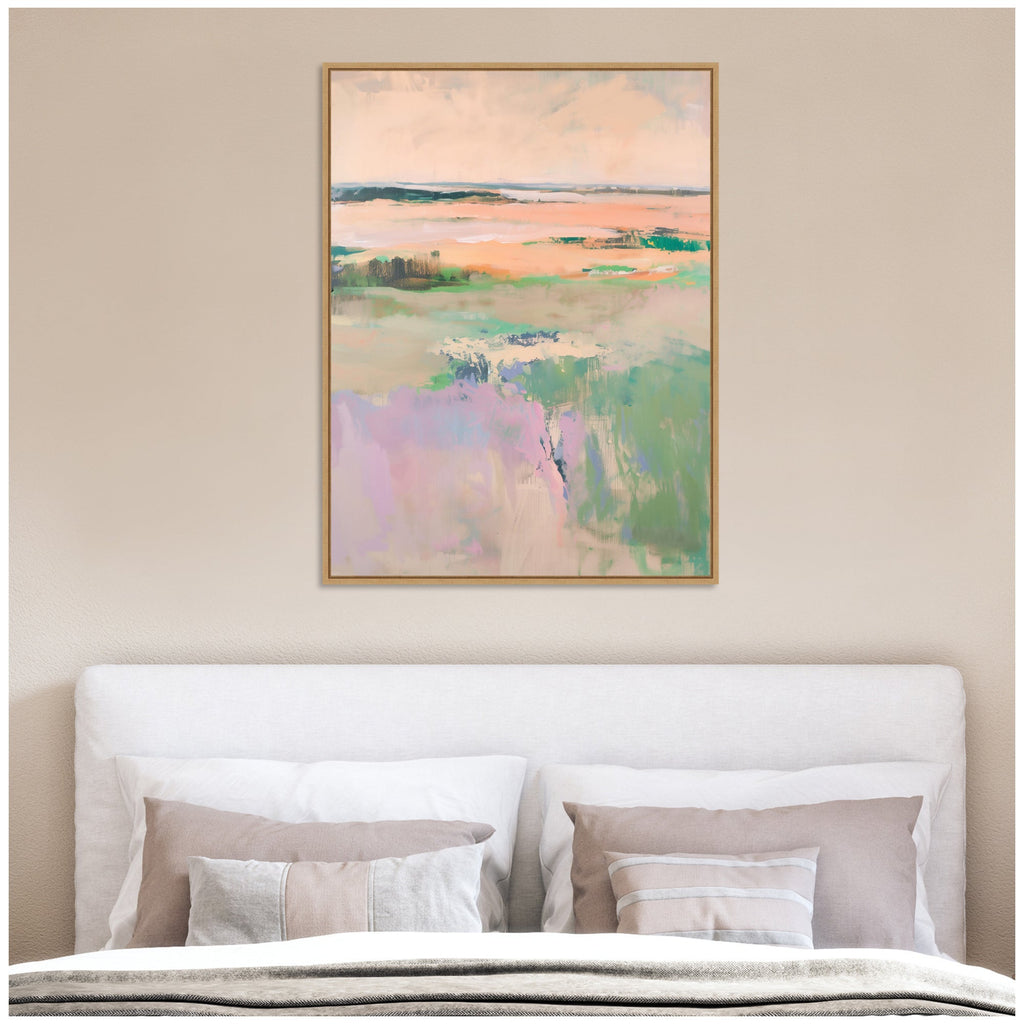 Sylvie Pastel Horizon II Framed Canvas by Amy Lighthall
