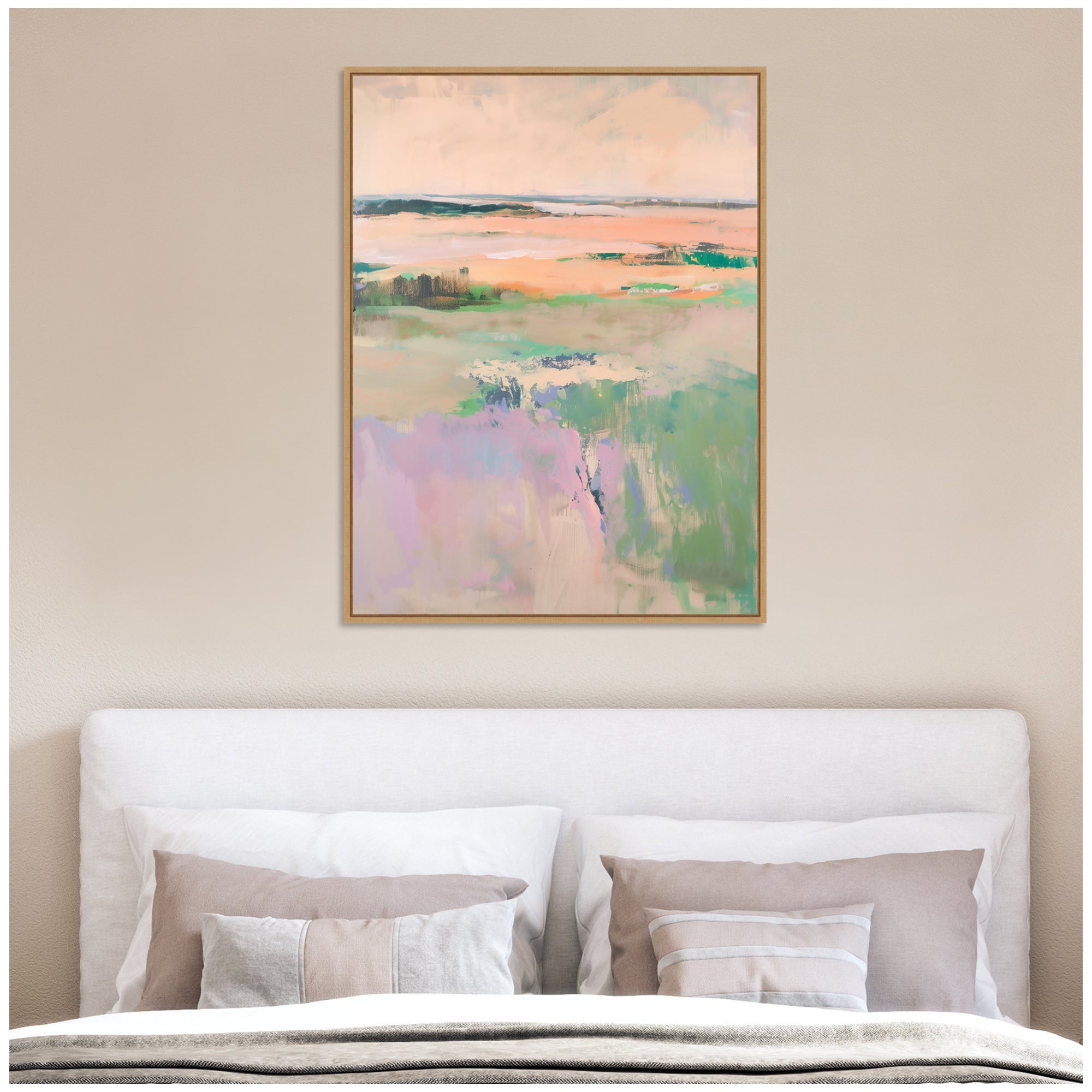 Sylvie Pastel Horizon II Framed Canvas by Amy Lighthall