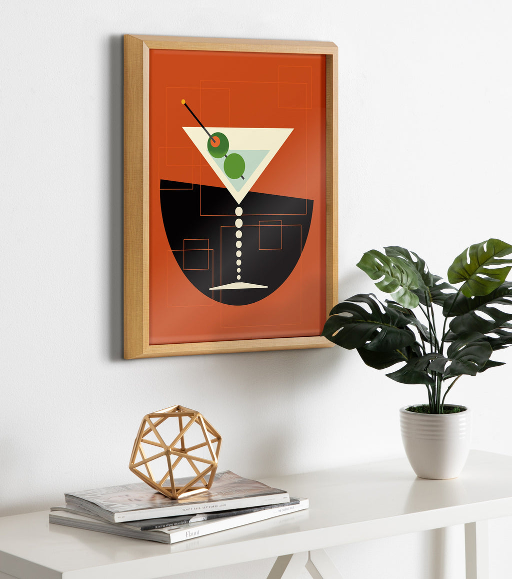 Blake Martini Framed Cocktail Art