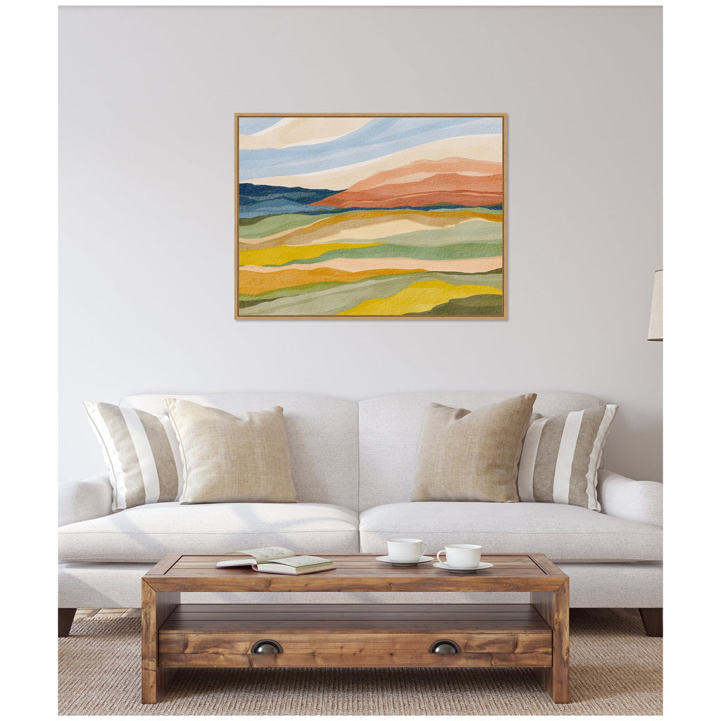 Sylvie Vibrant Rhythm Framed Canvas by Nikita Jariwala