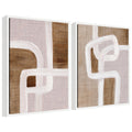 Sylvie Rhythmic Lines I and II Framed Canvas Art Set by Nikita Jariwala
