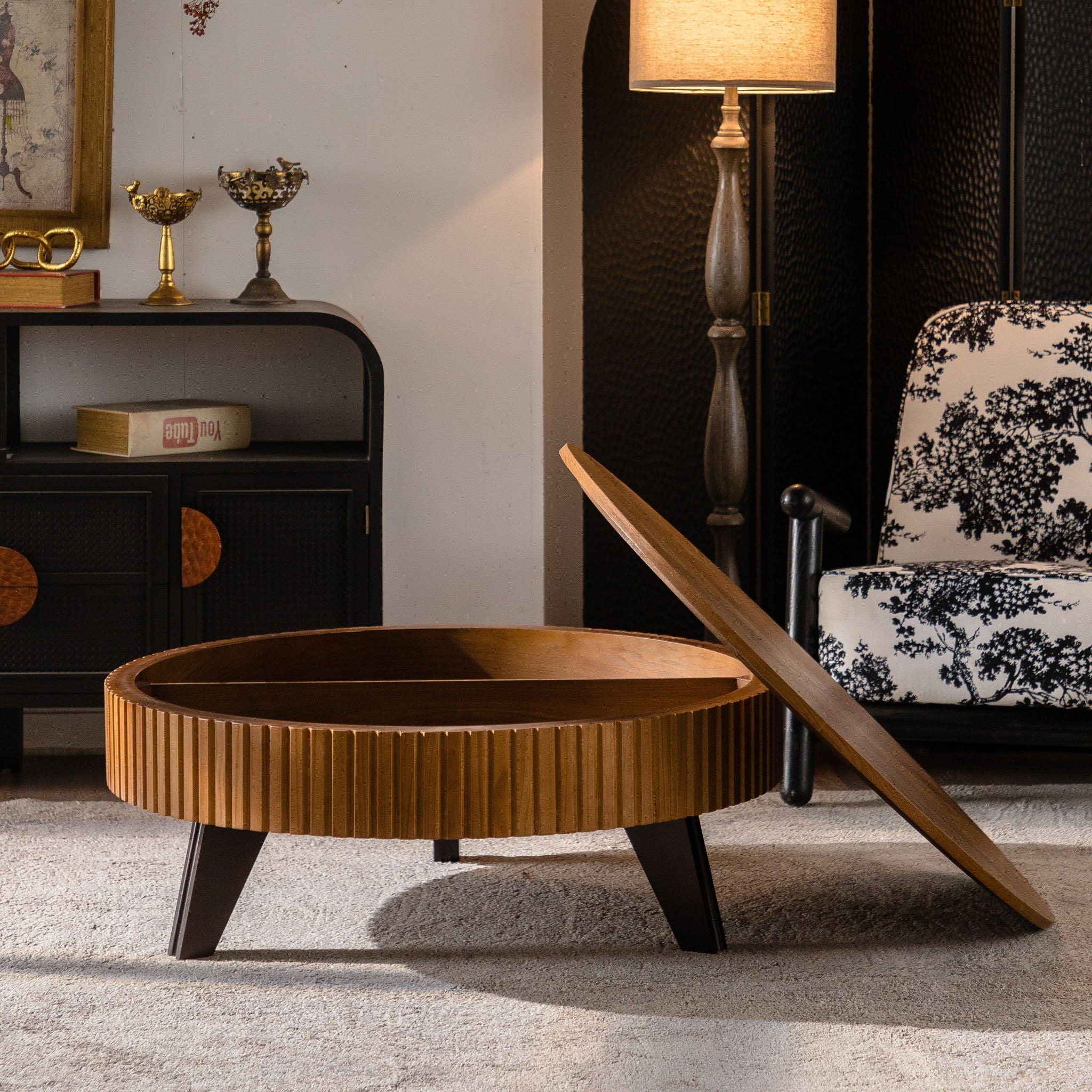 Round Wood Coffee Table