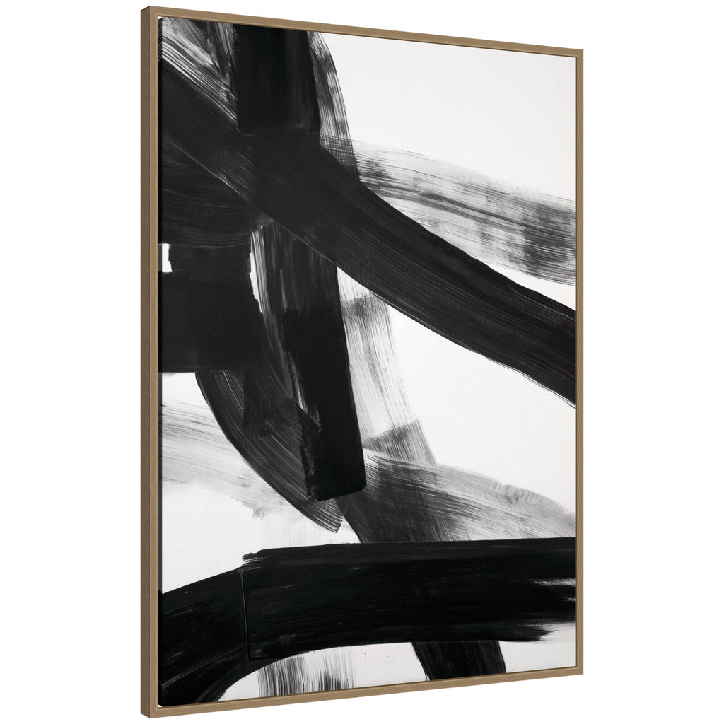 Black Mark No. 1 by Amy Lighthall Framed Canvas Wall Art Print