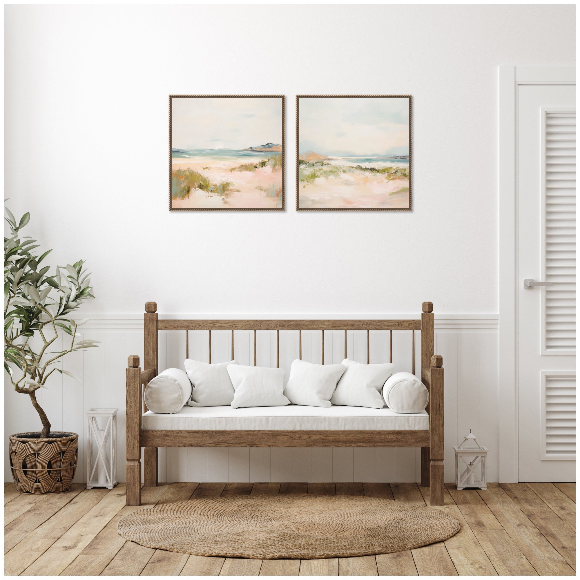 Tranquil Landscape Square 2 Piece Framed Canvas Wall Art Set by Amy Lighthall