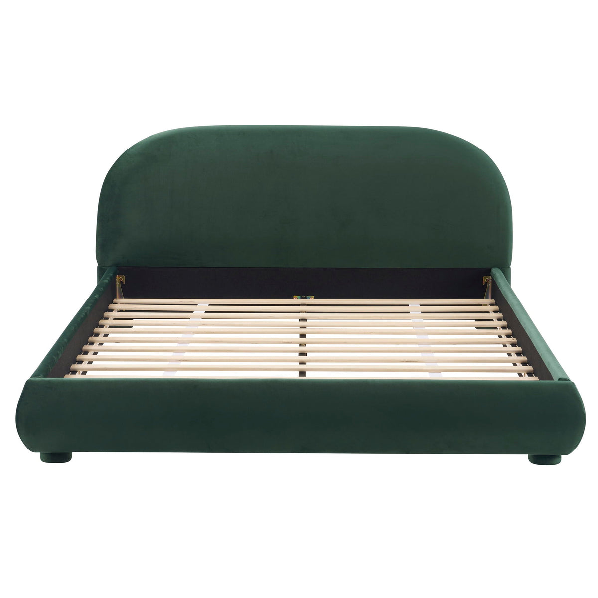 Modern Upholstered Bed with Curved Headboard