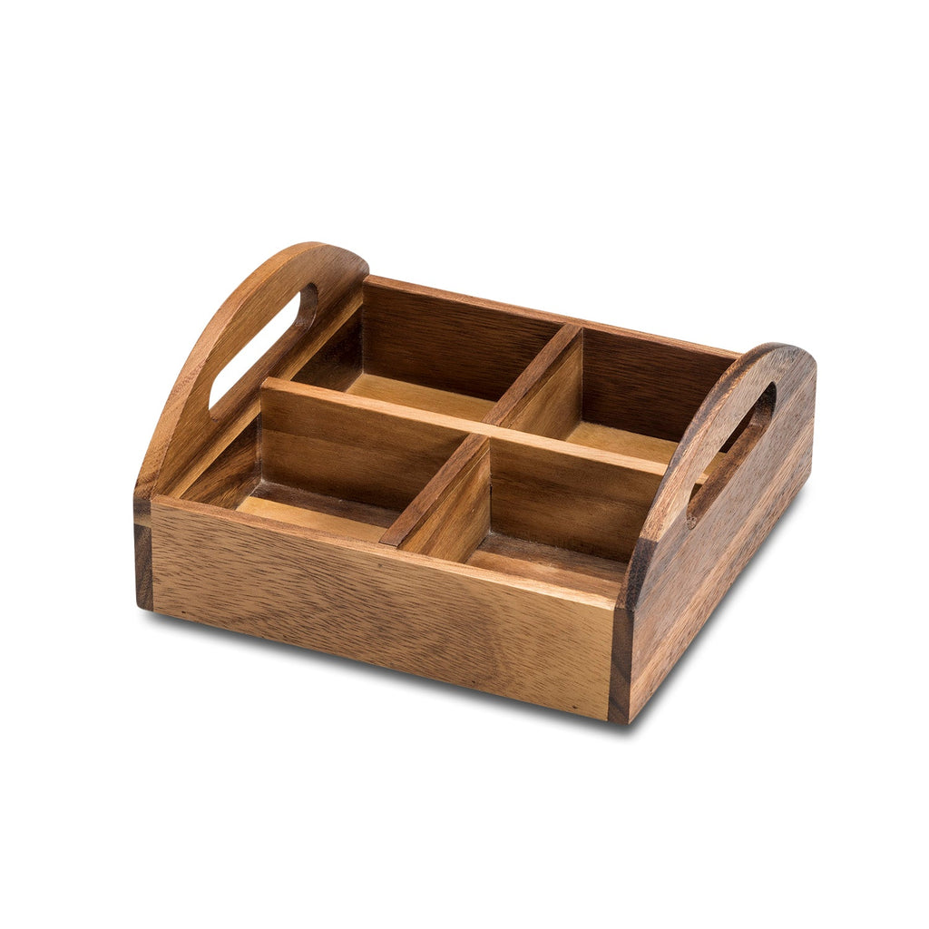 Acacia Four-Compartment Serving Tray