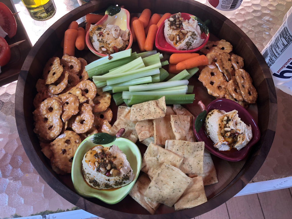 Acacia Round Serving Tray — 15 in.