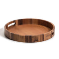 Acacia Round Serving Tray — 15 in.