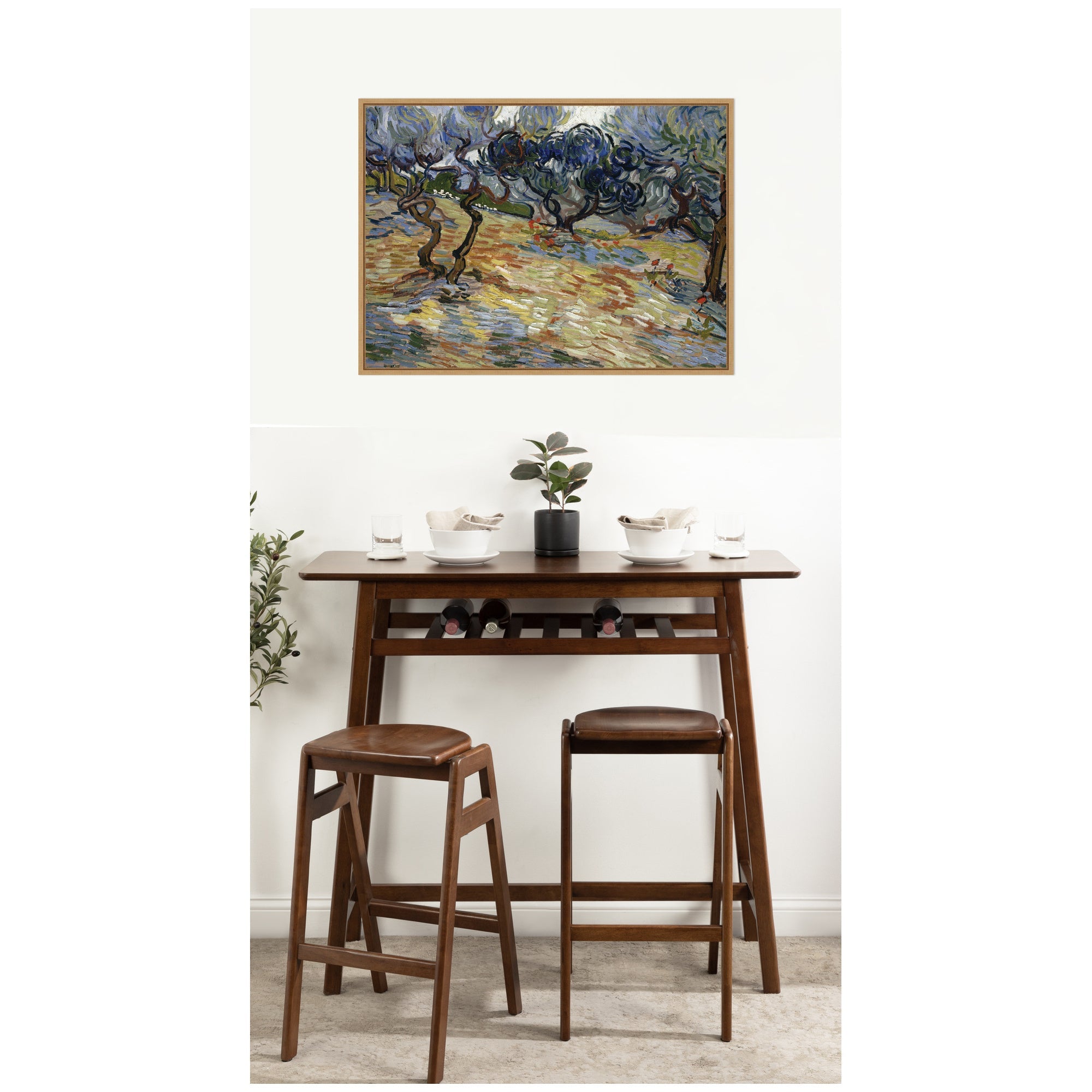 Olive Trees by Vincent van Gogh by Nostalgia Prints Framed Canvas Wall Art Print