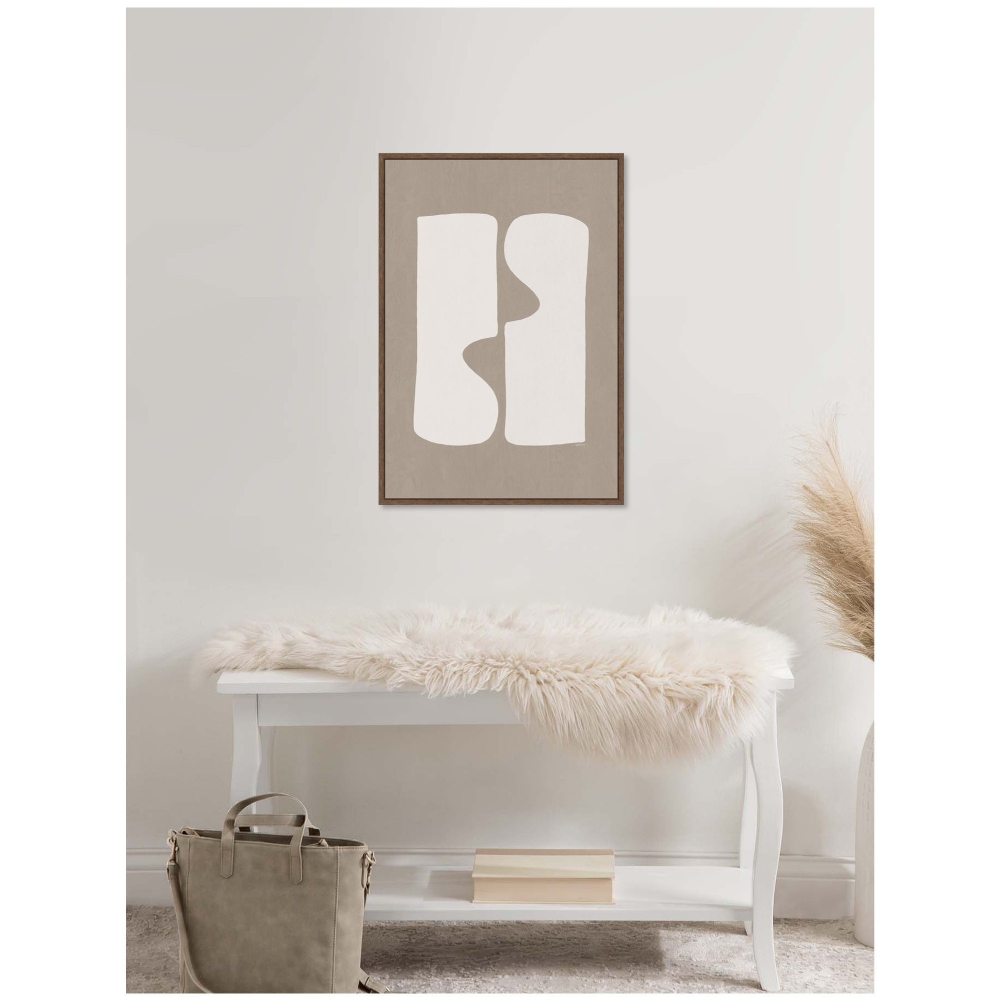 Organic Figures No. 1 by Gabrielly Guedes Framed Canvas Wall Art Print