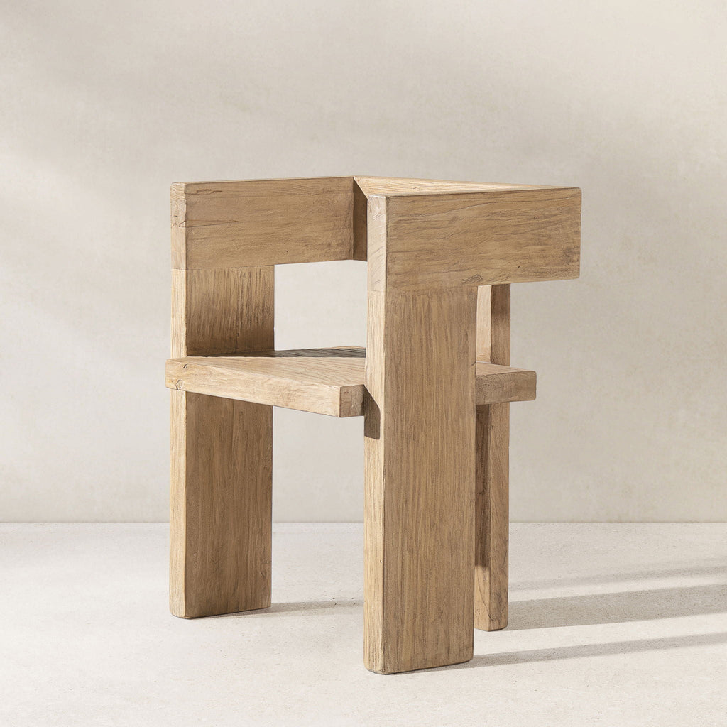 Avenel Sculptural Reclaimed Elm Accent Chair
