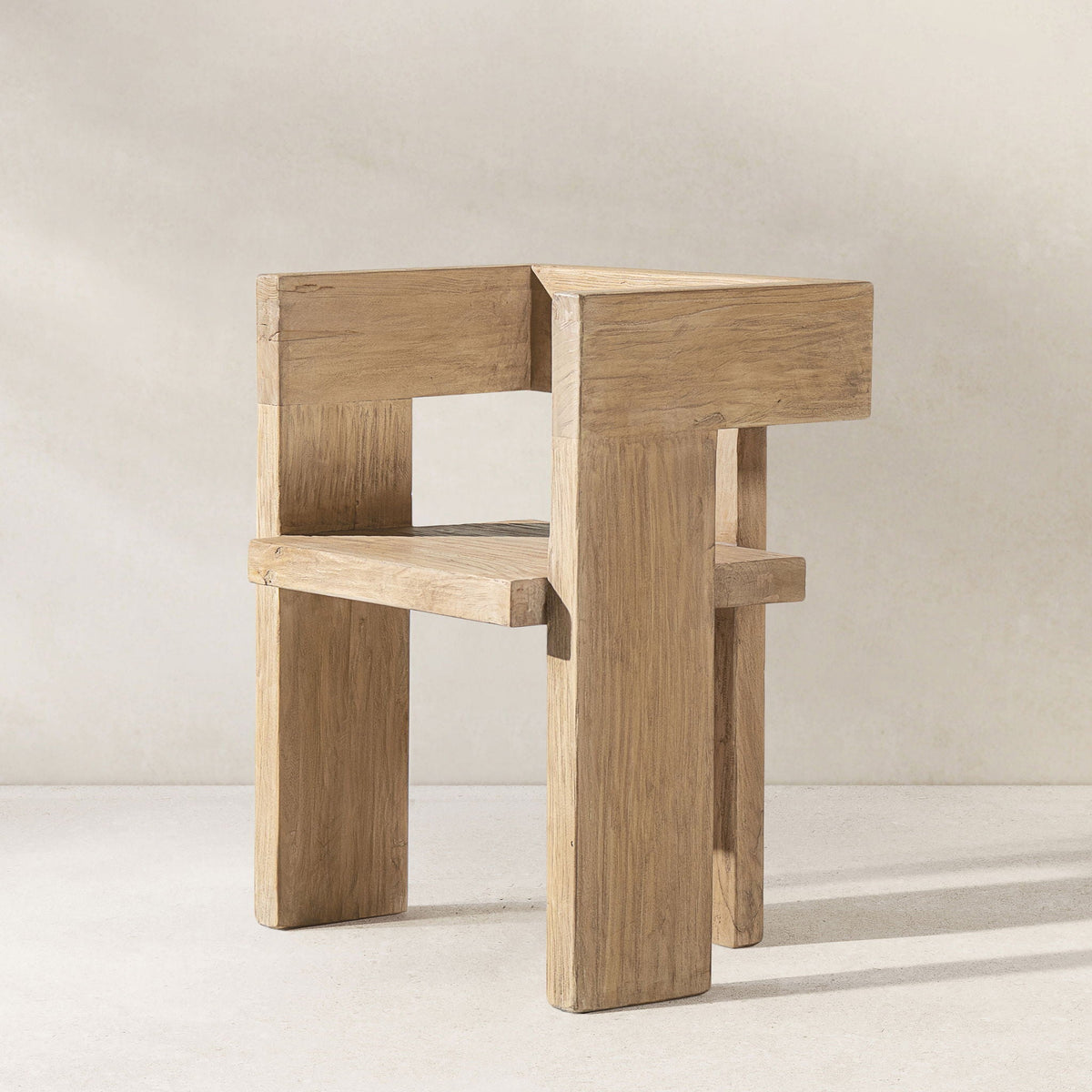 Avenel Sculptural Reclaimed Elm Accent Chair