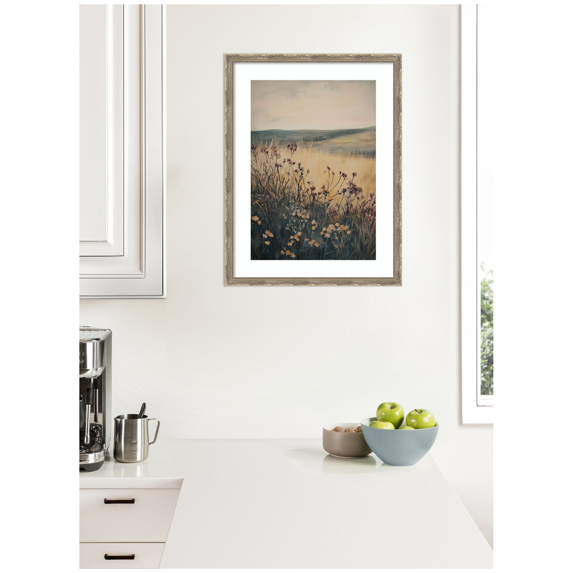 Landscape Wild Flower by Melloi Art Prints Framed Wall Art Print
