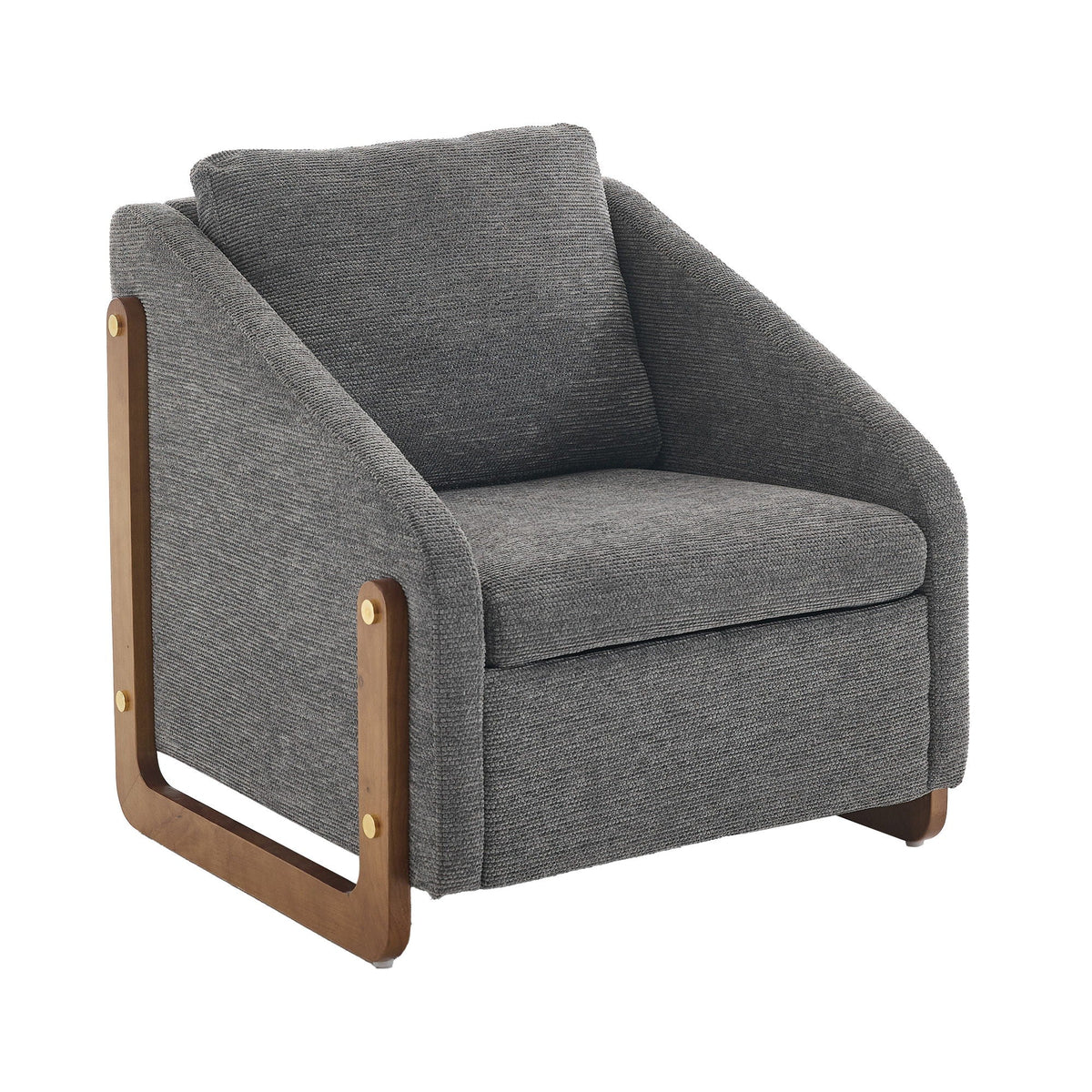 Wood-Framed Upholstered Accent Chair