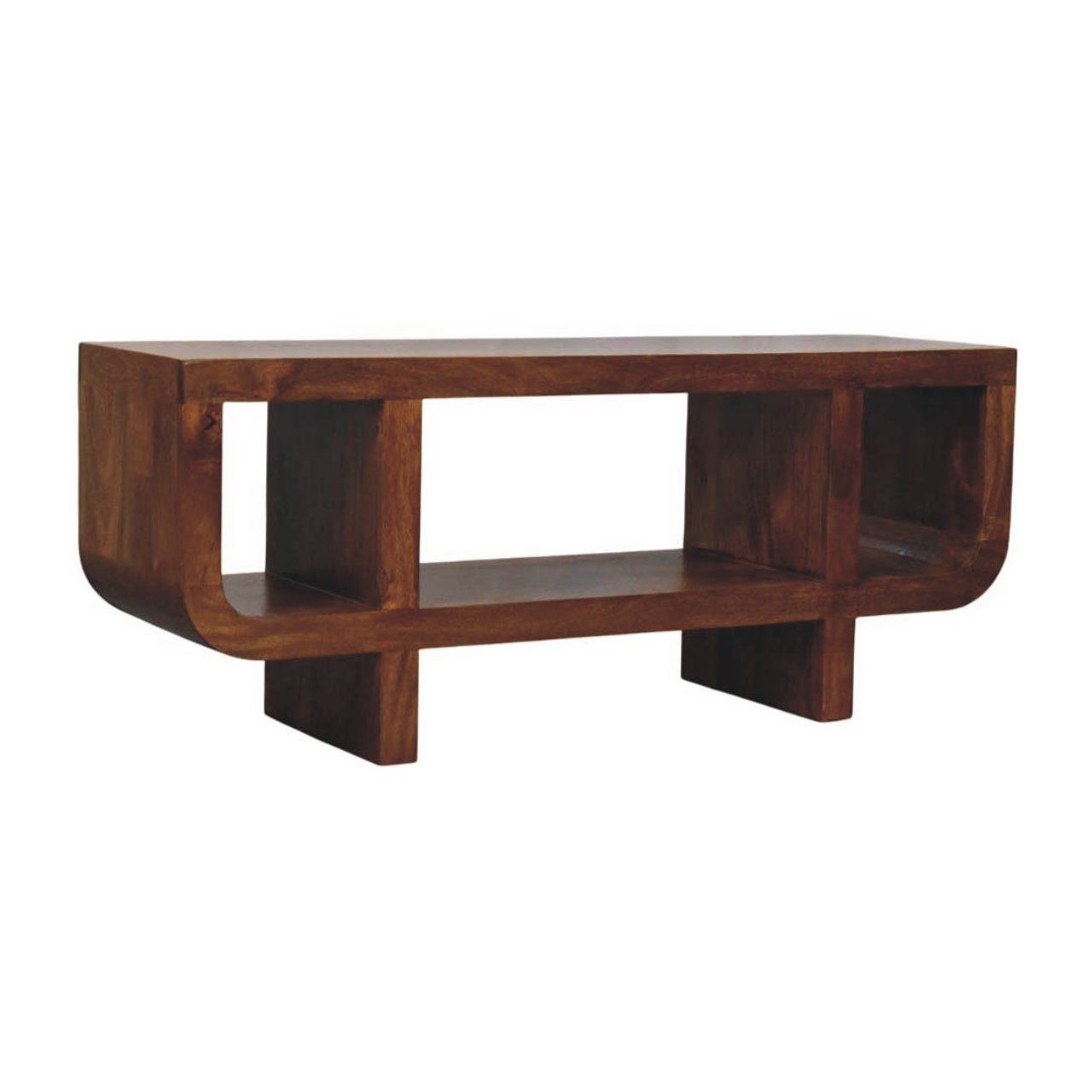 Orion - Curved Media Unit - Brown